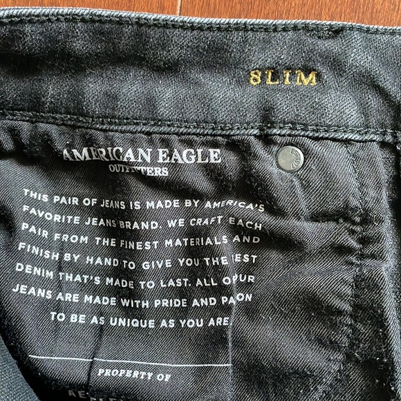 American Eagle black jeans slim cut extreme flex 4 Sz 30 30 - Picture 4 of 6